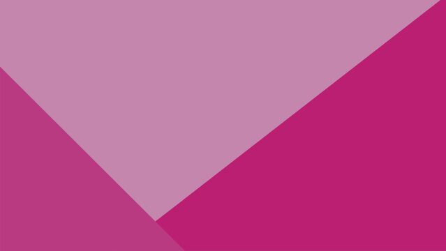 Minimalist pink abstract background with intersecting triangular shapes in light medium and dark shades creating modern geometric contrast