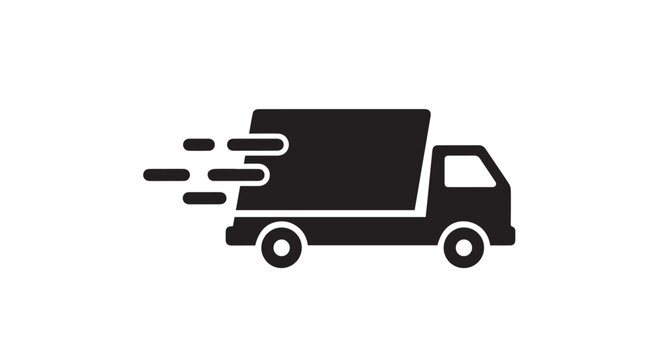 Delivery truck icon representing fast shipping and logistics service
