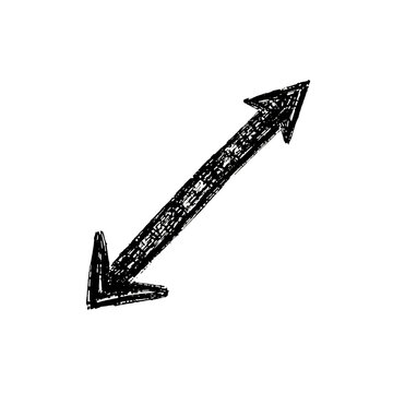 A black arrow pointing up and down drawn