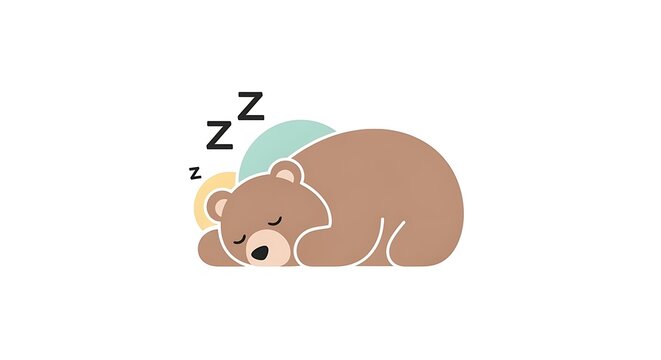 Sleeping bear illustration