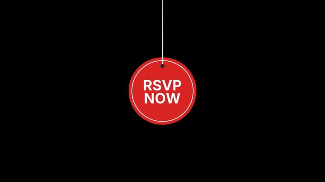 Rsvp now Hanging Tag Animation