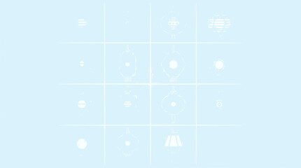 Fototapeta premium Abstract Futuristic Grid with Geometric Shapes and Orbits