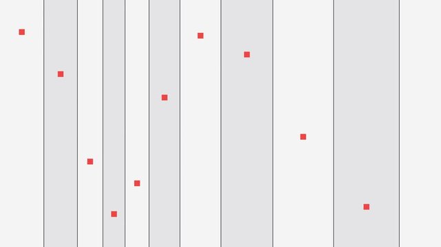 A scatter plot showing data points distributed across a white background