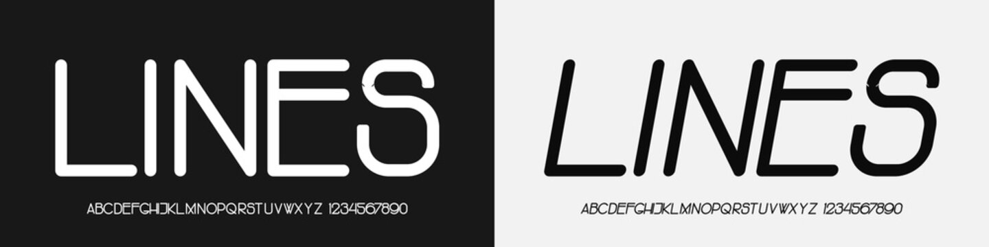 Lines: A modern rounded sans. Bold minimalist font for tech logos, futuristic branding, and dynamic sports posters.
