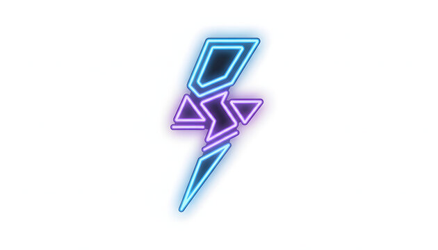 Neon Lightning Bolt Graphic.