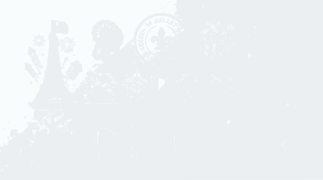 Parisian Grunge Texture Background with Eiffel Tower Silhouette and Fleur-de-lis Stamp