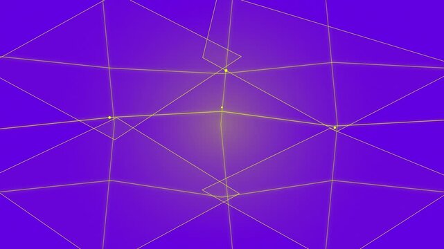 Electric Lemon Triangle Mesh Pattern Deforming On Bright Canvas