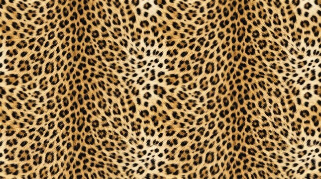 Golden Leopard Print Pattern Covering Full Frame Background