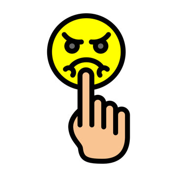 Unsatisfied Customer Vector Filled Icon Design