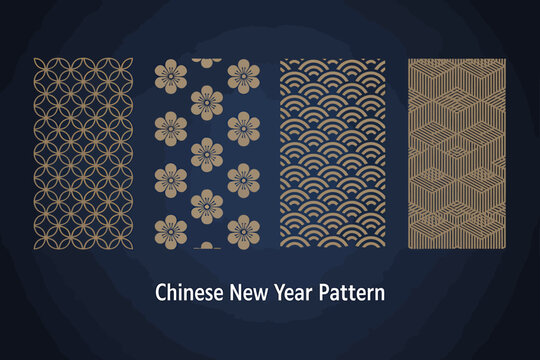 Traditional chinese new year patterns and designs