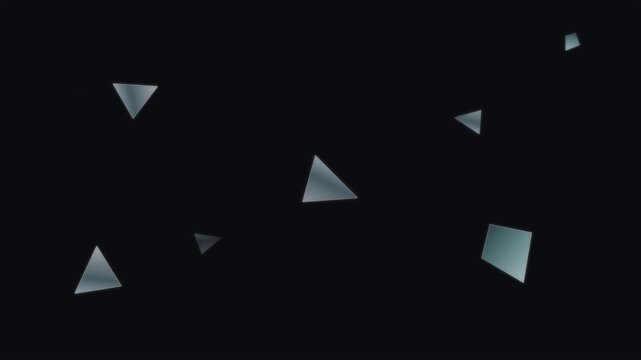 dynamic 3d shattering glass shards motion background
