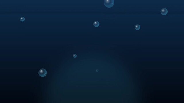 dynamic 3d bubble floating underwater motion loop