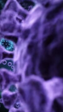 Microscopic 3D of the Hantavirus particle showing its spherical enveloped virion structure, a dangerous rodent-borne pathogen causing severe Hantavirus Pulmonary Syndrome and renal vertical