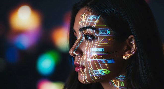 DataDriven Woman Portrait.