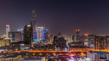 Fototapeta premium China Zun, Beijing CBD, and Guomao City Skyline