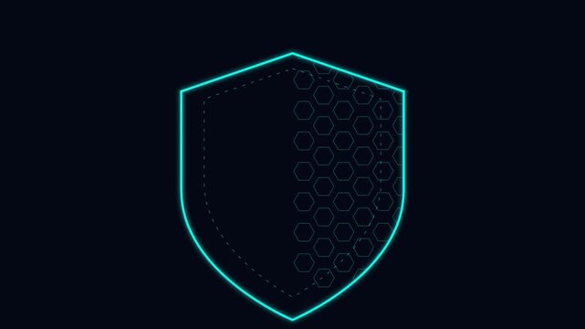 digital security shield protection cyber safety animation
