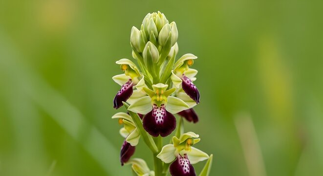 Ophrys insectifera with close up.