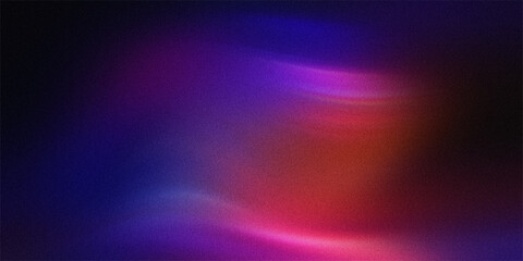 Abstract background with grainy texture and vibrant blue red purple hues, creating a cosmic gradient effect. © md