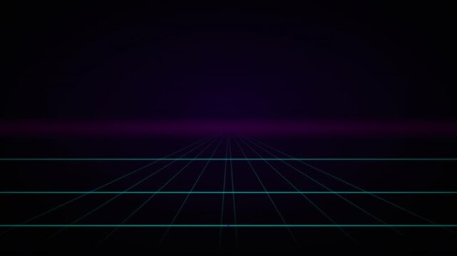 dark cyberpunk grid scrolling lines pattern background animation