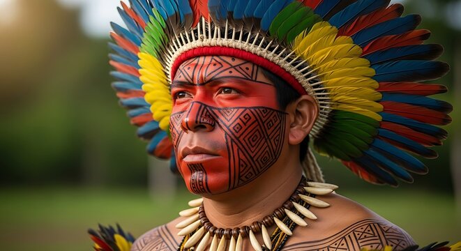 Indigenous Amazon Man.