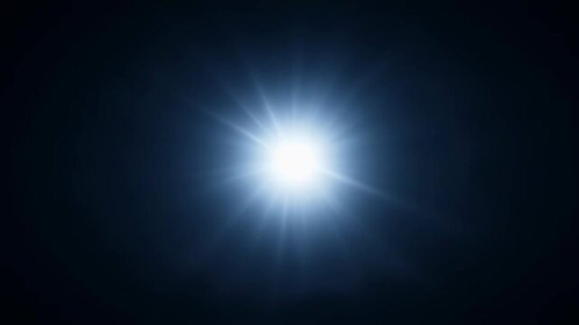 The series of images depict a celestial scene involving the sun and the moon. The first frame shows a dark sky with a bright, glowing object, likely the moon, in the center