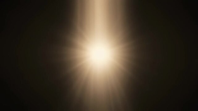 The video features a bright, intense light source situated at the center, radiating outward with a glowing effect