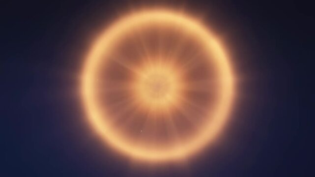 The sequence of images depicts a celestial object undergoing a dramatic transformation. Initially, the object appears as a small, glowing point with a faint surrounding halo