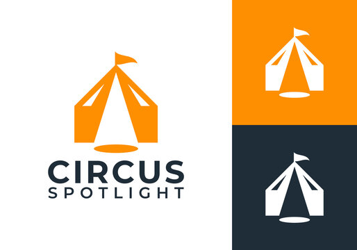 spotlight carnival event logo design template