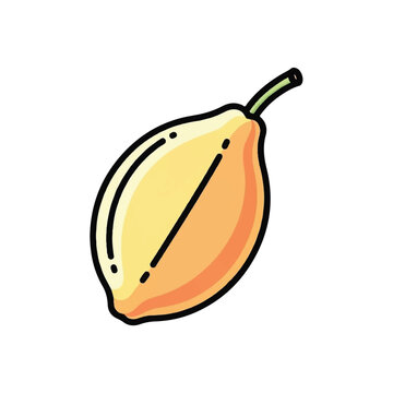 Yellow fruit with a stem.