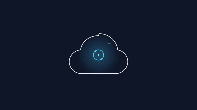 cloud computing data storage network technology animation