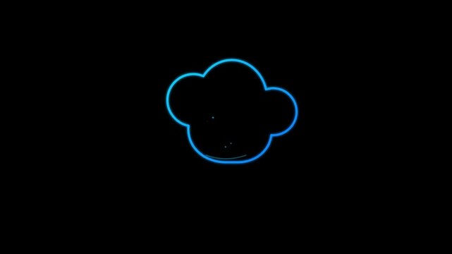 cloud computing data storage network icon animation