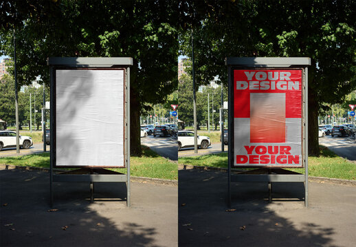 Mockup Of Customized Sign In City