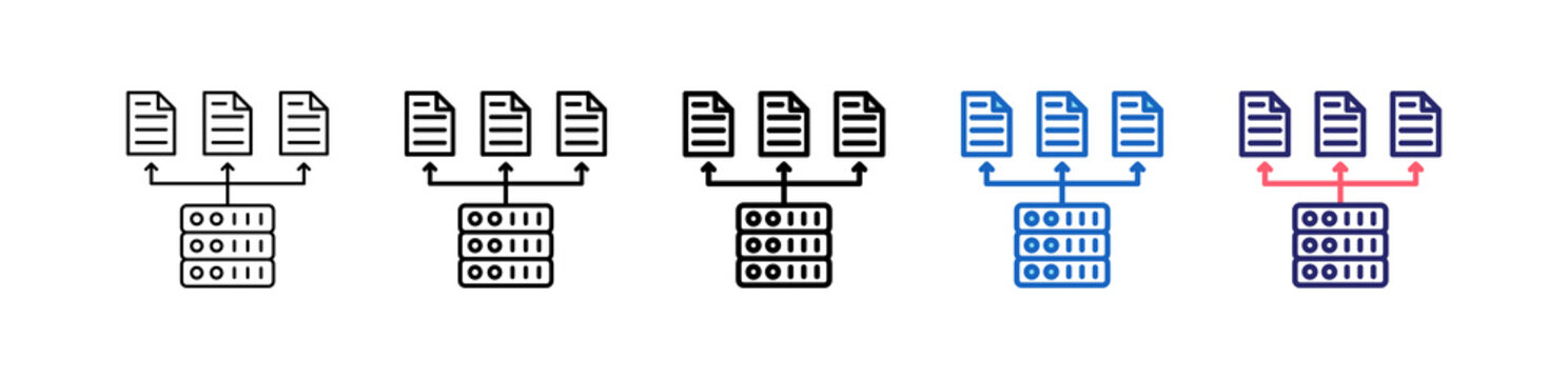 Load Balancer Icon In 5 Different Styles Set Collection.   