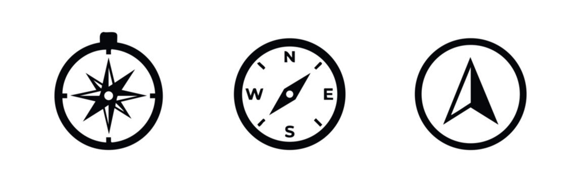 Navigation Compass and Directional Icons Collection