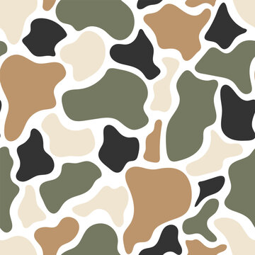 Woodland hunting camouflage design. Old school camo background. Duck camouflage pattern. Marsh camo seamless pattern. Digital camouflage