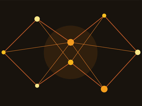 Fintech polygon nodes crypto finance decentralized network background