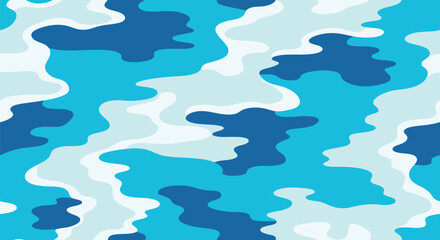 Abstract Blue Water Texture Vector Background with Fluid Wave Pattern and Camouflage Style © azad