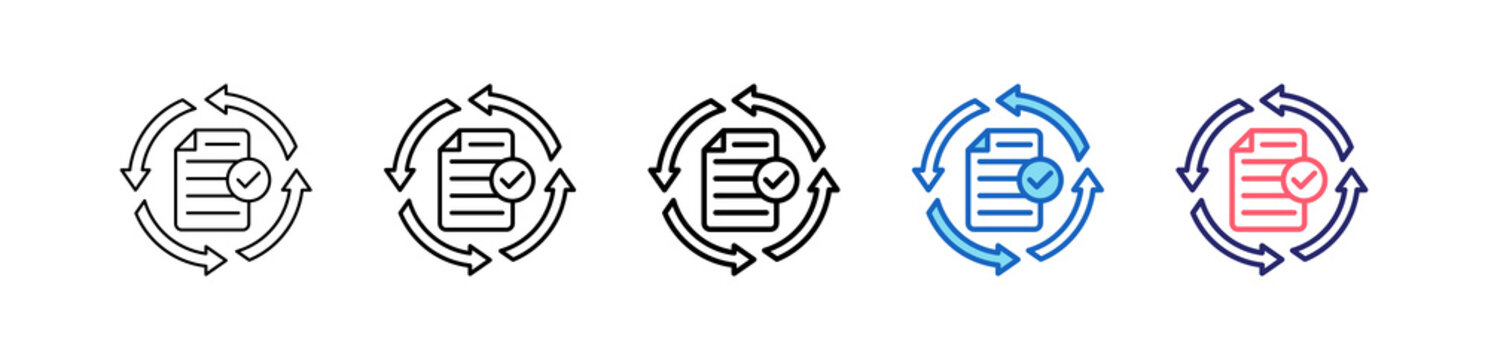 Recovery Icon In 5 Different Styles Set Collection.   