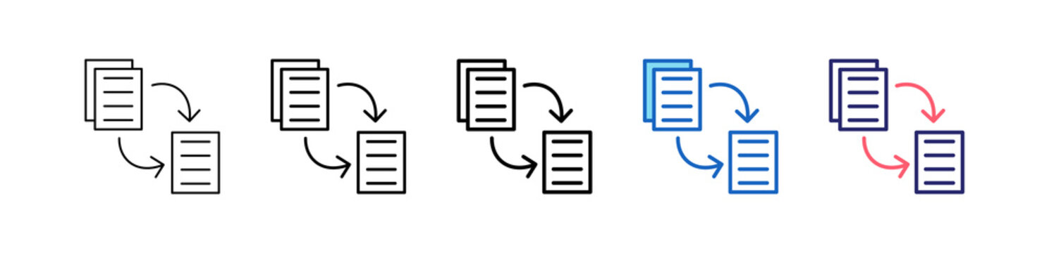 Convert Icon In 5 Different Styles Set Collection.   