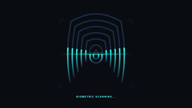 biometric fingerprint scan access security animation