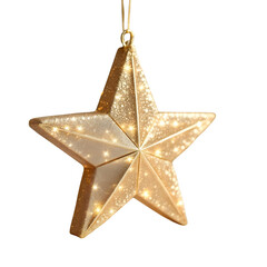 Fototapeta premium star ornament, isolated on isolated on a transparent background.