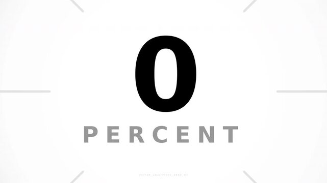 A circular progress indicator showing percent completion with a sleek, minimalist design on a white background