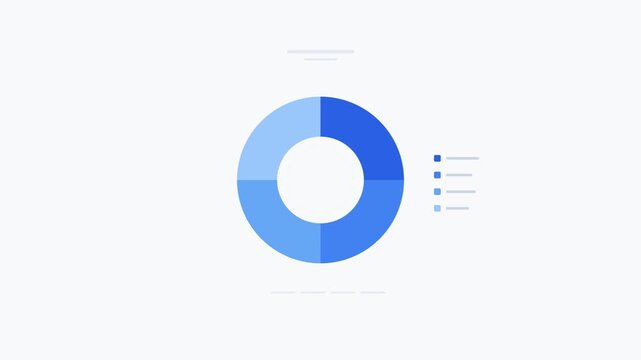 analytics pie chart data segmentation animation