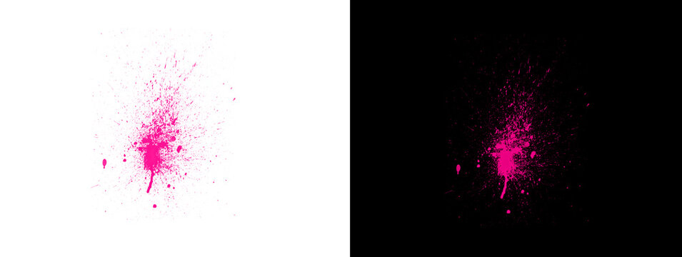 Radiant Bright Pink Magenta Glowing Starburst Particle Splatter Split Background