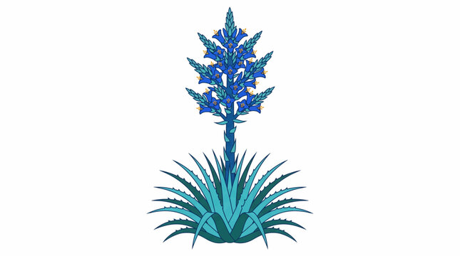 vector of a blue puya