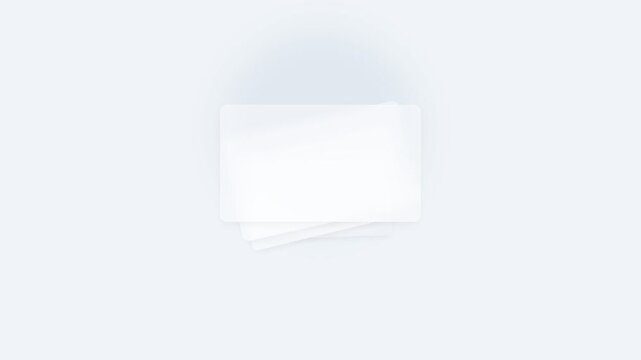 A single white rectangular box isolated on a completely plain white background