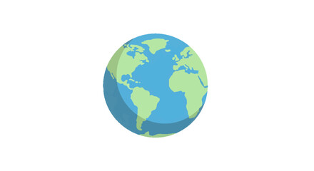 Fototapeta premium Stylized illustration of planet Earth, a symbol of global connection, environmental awareness, and our shared world.