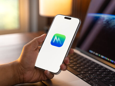 Apple Metal 4 logo is displayed on a smartphone screen in Bangalore, India, on May 15, 2026
