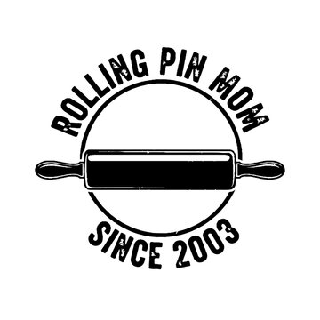 Rolling pin silhouette with rolling pin mom since 2003 text