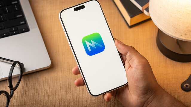 Apple Metal 4 logo is displayed on a smartphone screen in Bangalore, India, on May 15, 2026
